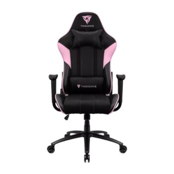 Silla Gamer Reclinable Cuero con Base Acero AeroCool Ec3-Baby Pink